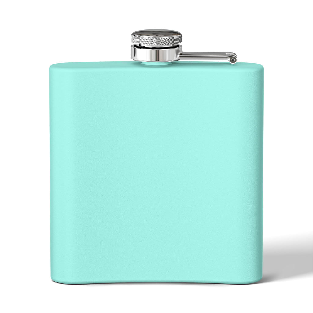 Drunken Master 6 oz stainless steel flask by GAFCO, back view