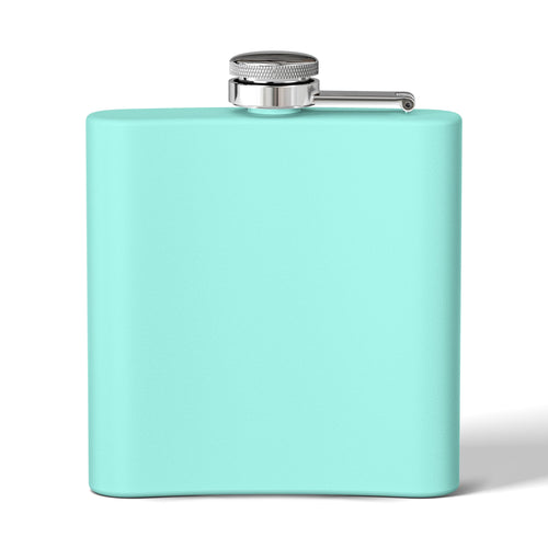Drunken Master 6 oz stainless steel flask by GAFCO, back view