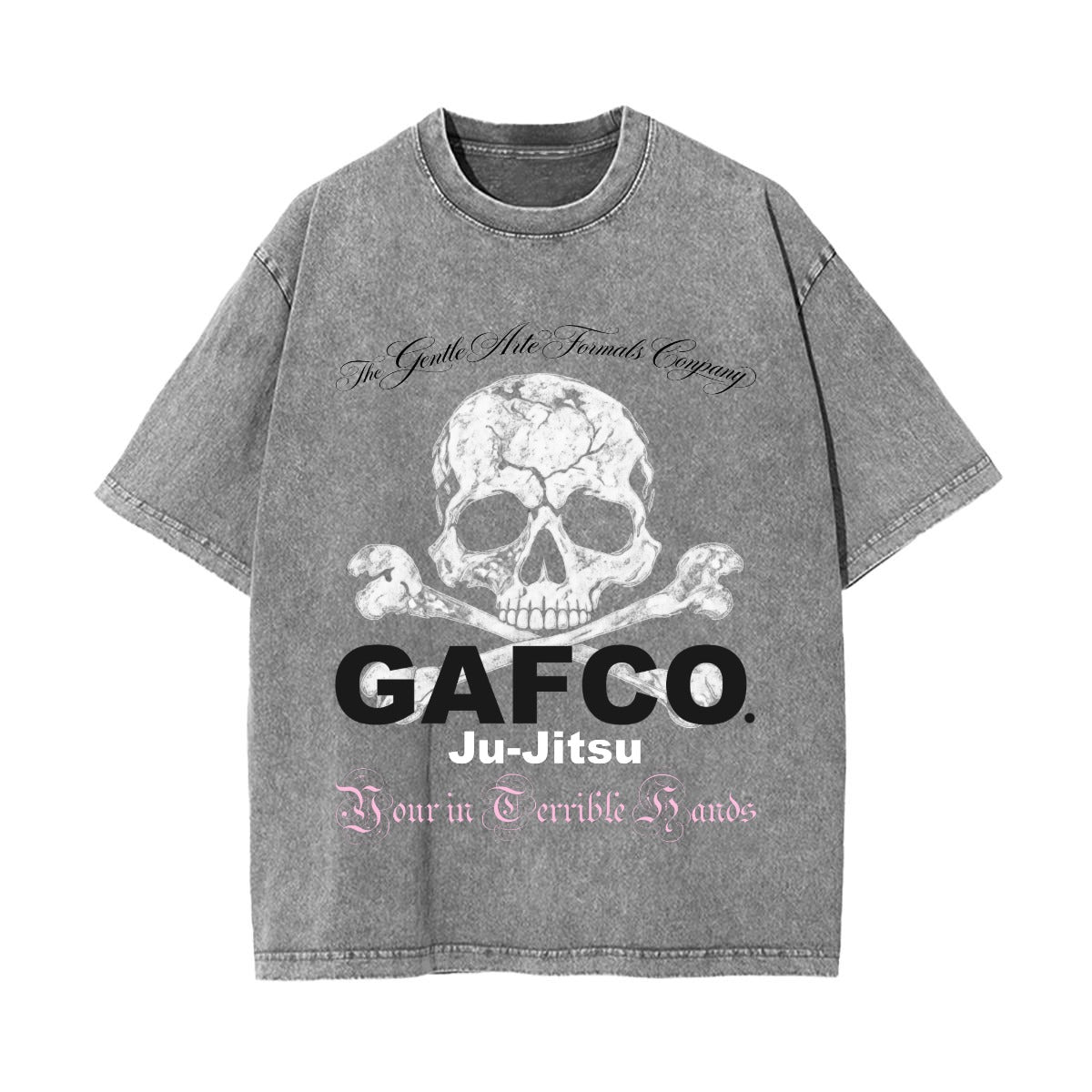 Hard to Kill heavyweight oversized BJJ t-shirt by GAFCO, back view