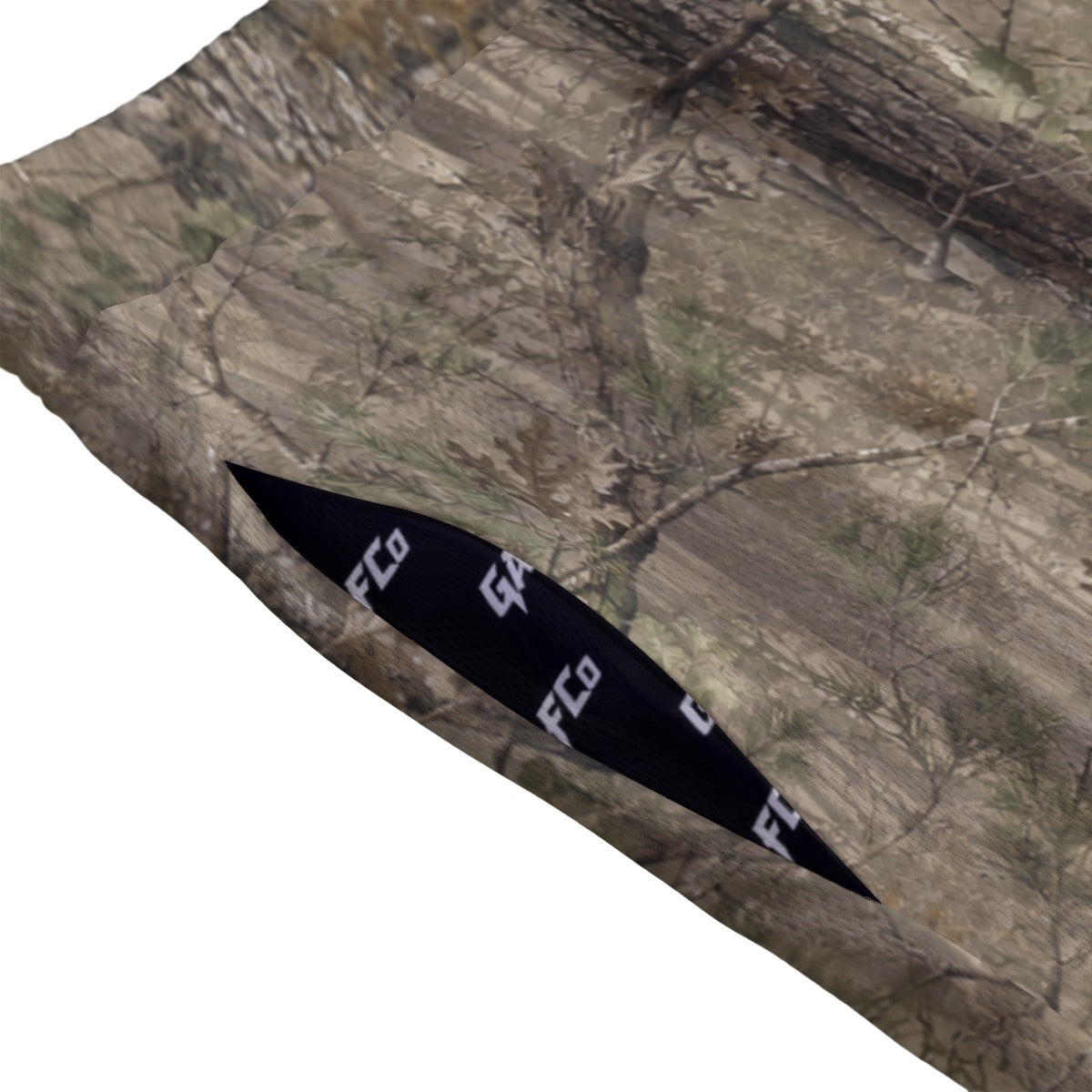 Neva Saw It Coming no-gi BJJ shorts by GAFCO, detail view