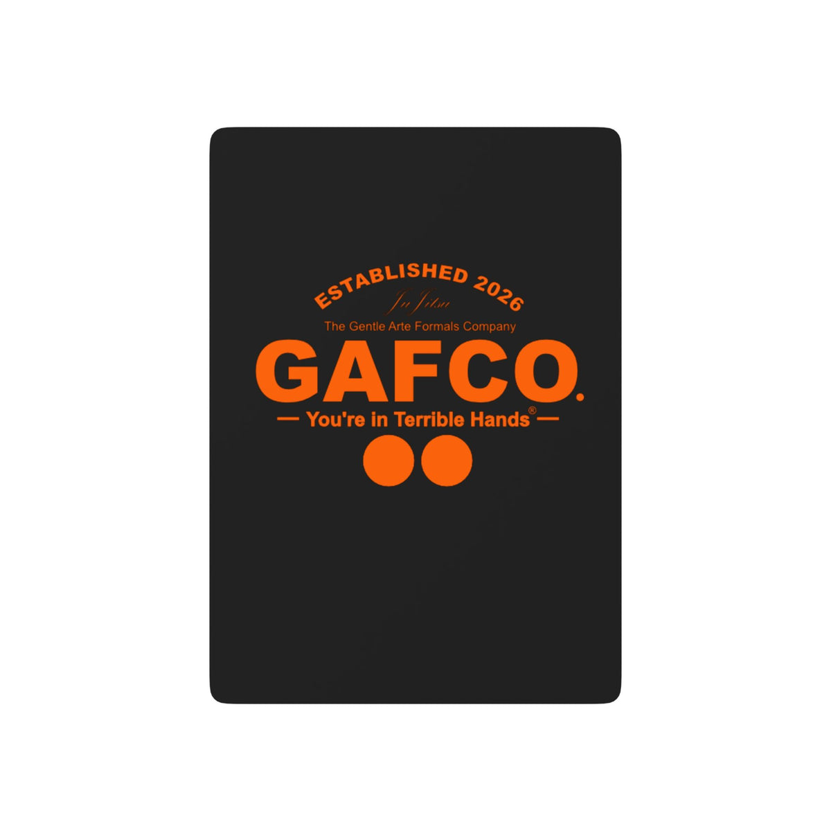 I'm Your Huckleberry poker playing cards by GAFCO, front view