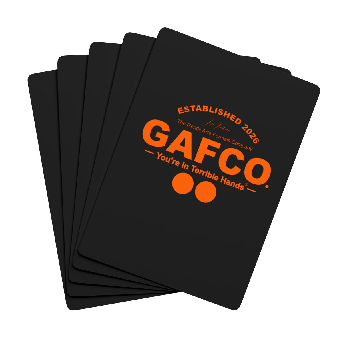 I'm Your Huckleberry poker playing cards by GAFCO, back view