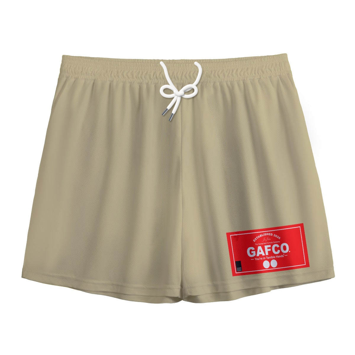Sand in Your Crack no-gi BJJ shorts by GAFCO, front view
