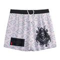 GAFCO mascot pink sky grappling shorts, front view