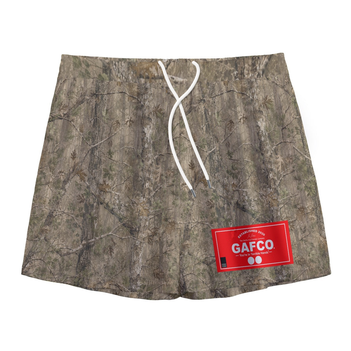 Neva Saw It Coming no-gi BJJ shorts by GAFCO, front view