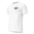 Fundamentals white BJJ rash guard by GAFCO, front view