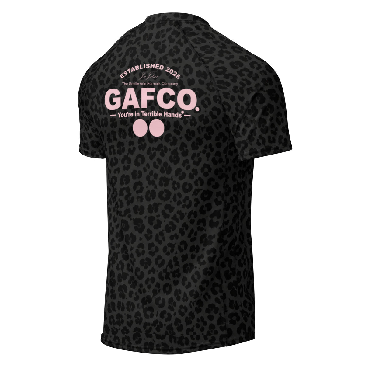 The Pink Panther Rash Guard, BJJ rash guard by GAFCO., back view